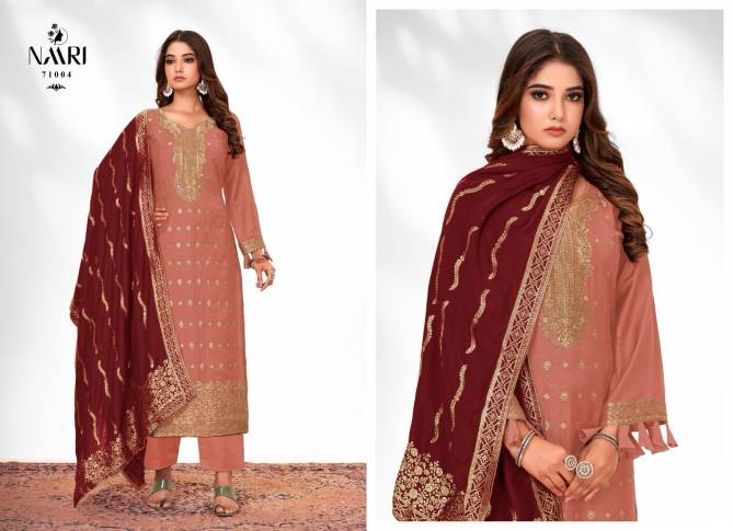 Ferari By Naari 71001 To 71004 Jacquard Designer Salwar Suits Wholesale In Delhi